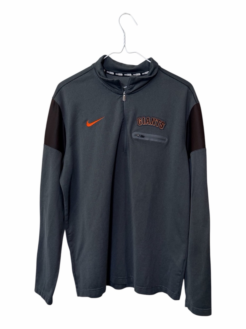 Nike Dri-FIT MLB San Francisco Giants 1/4 Zip Pullover Jacket Size Large